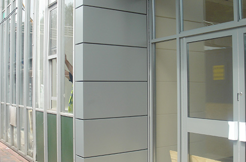 An example of rainscreen roofing